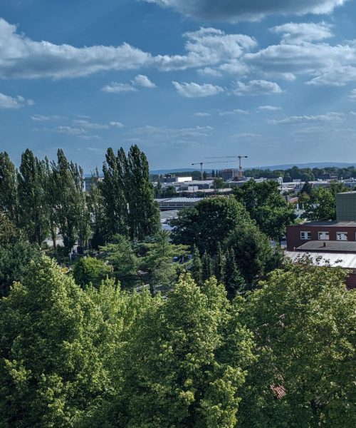 Blick aus dem Wohnzimmerfenster